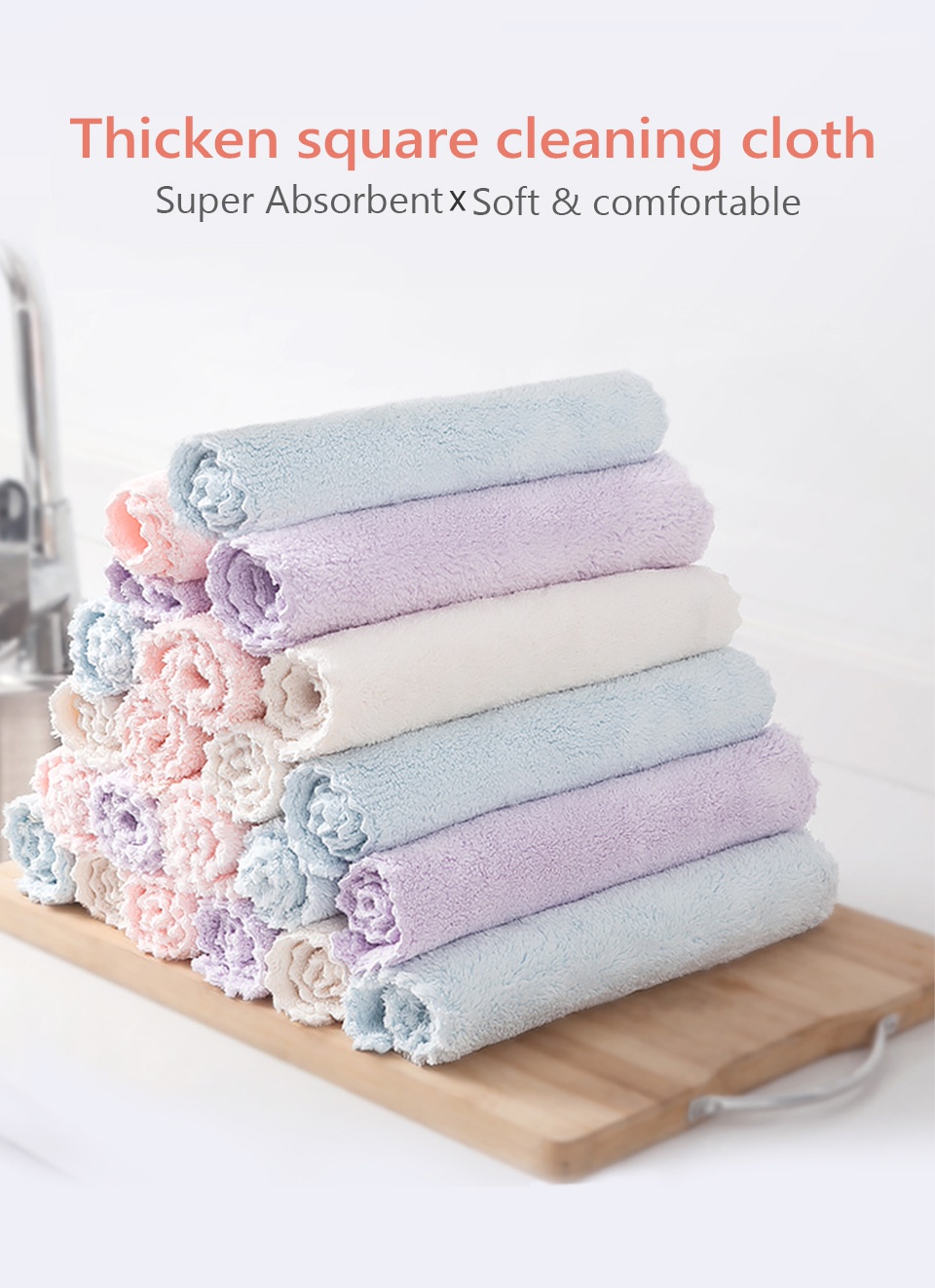 5 piece Multi-purpose Microfiber Cleaning Wash Cloth-1